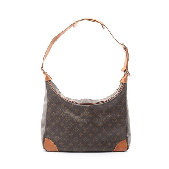 Louis Vuitton Boulogne Monogram Shoulder Bag Leather Brown - Picture 1 of 7